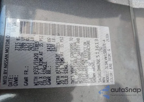 2016 Infiniti Qx60 из США, поврежденный, VIN 5N1AL0MN2GC513613